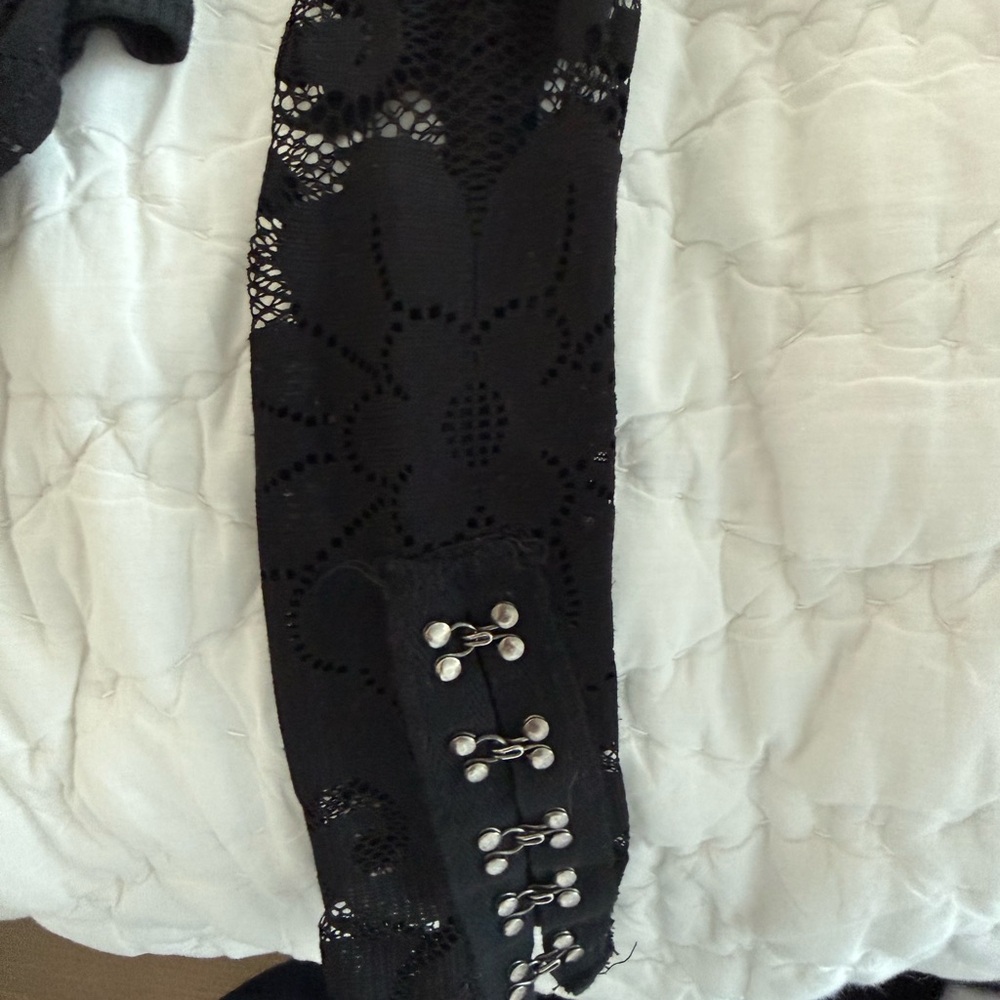 Free People Black Lace Top - Picture 4 of 5